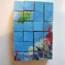 A turtle storybook block puzzle assembled
