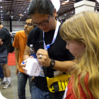 Andrew 'Bunnie' Huang signing Sylvia's Chumby